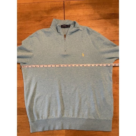 Polo Ralph Lauren Quarter‎ Zip Pullover in Beach Aqua Heather Medium - Picture 4 of 6